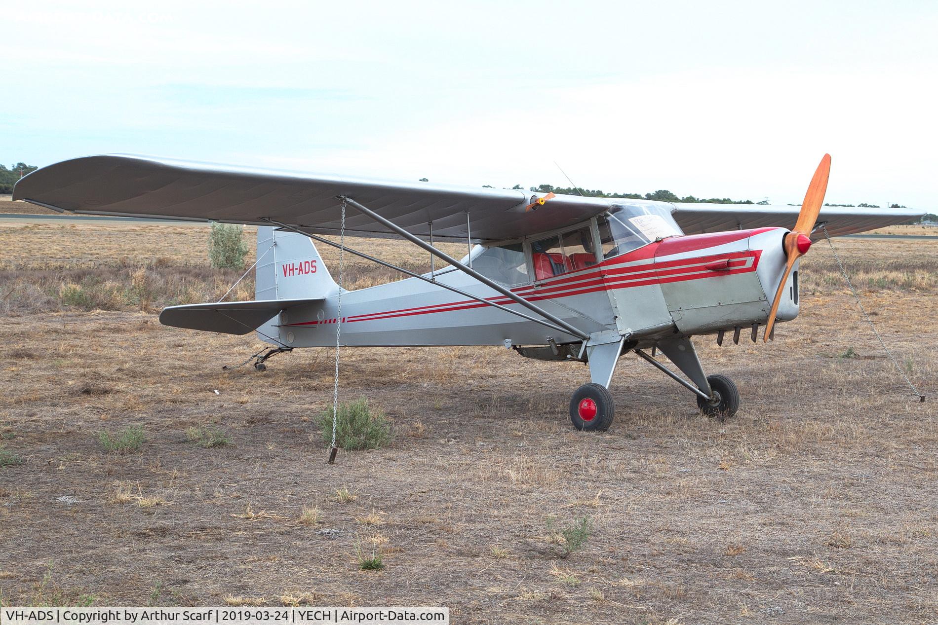 VH-ADS, 1947 Auster J-5 Adventurer C/N 2802, Antique Aeroplane Association of Australia fly in Echuca Vic 2019