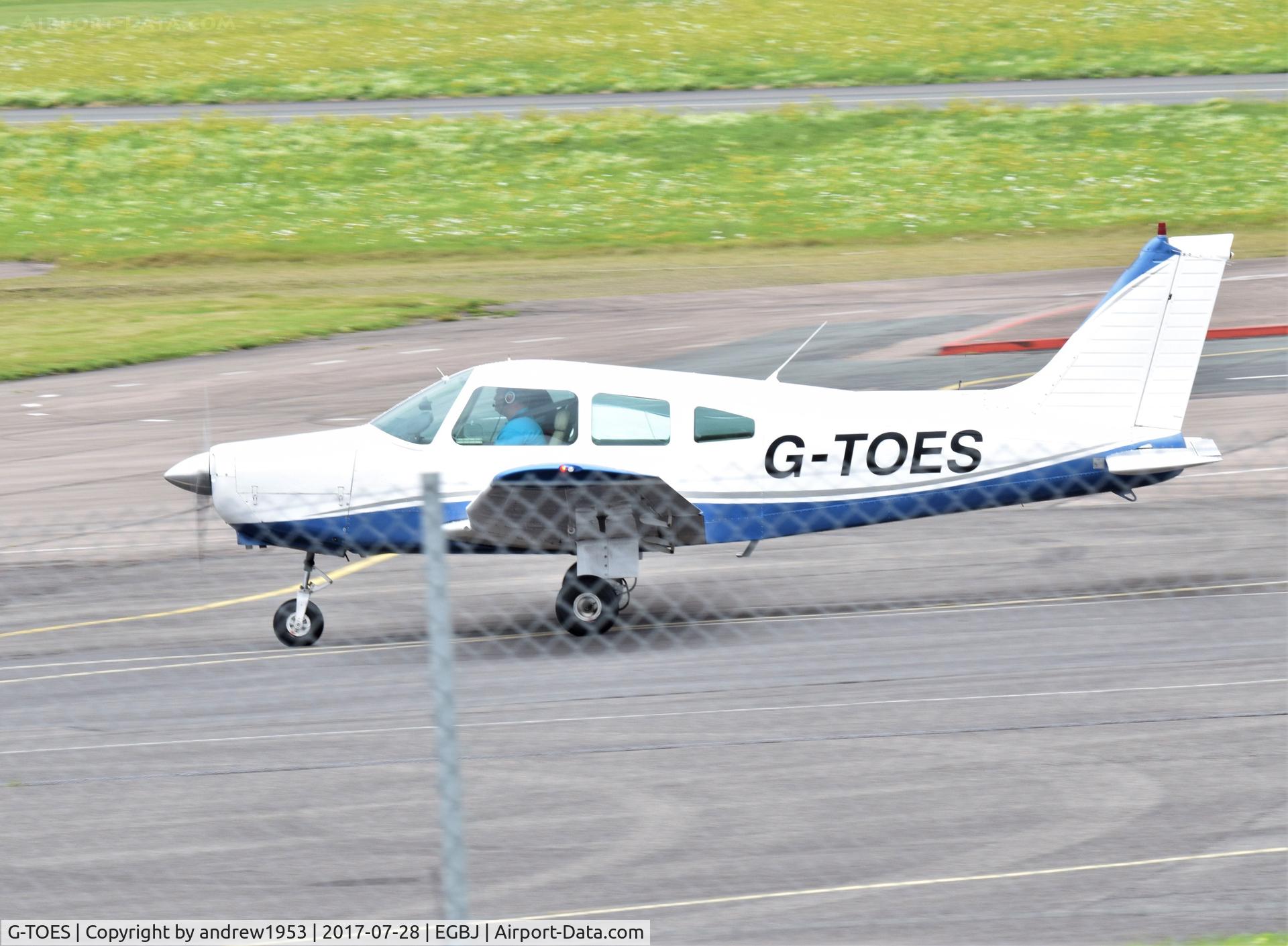 G-TOES, 1978 Piper PA-28-161 Cherokee Warrior II C/N 28-7816512, G-TOES at Gloucestershire Airport.