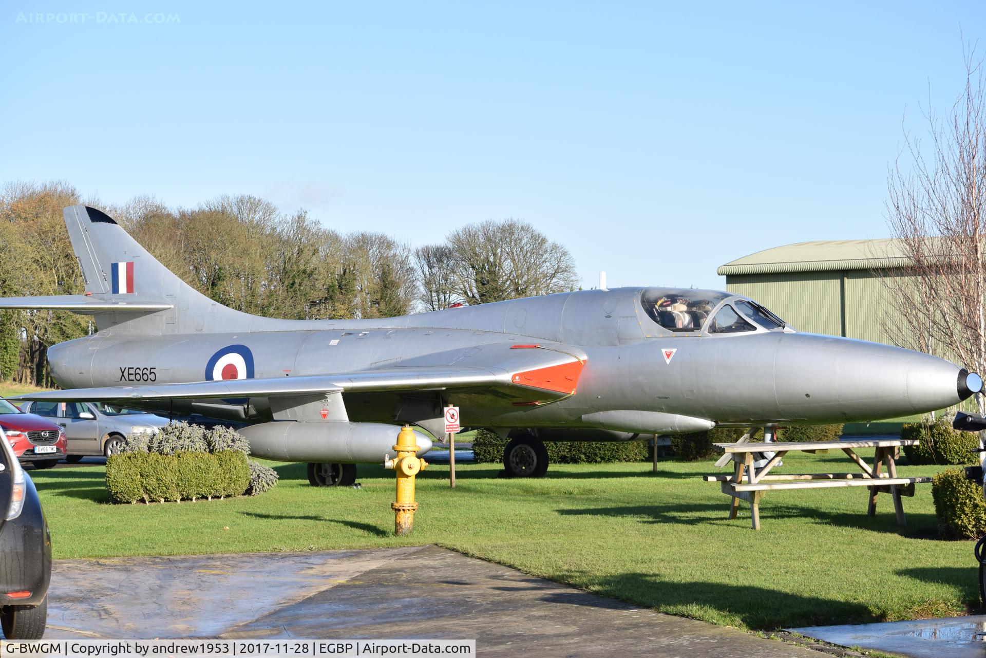 G-BWGM, 1955 Hawker Hunter T.8C C/N HABL-003008, XE665 at Cotswold Airport.