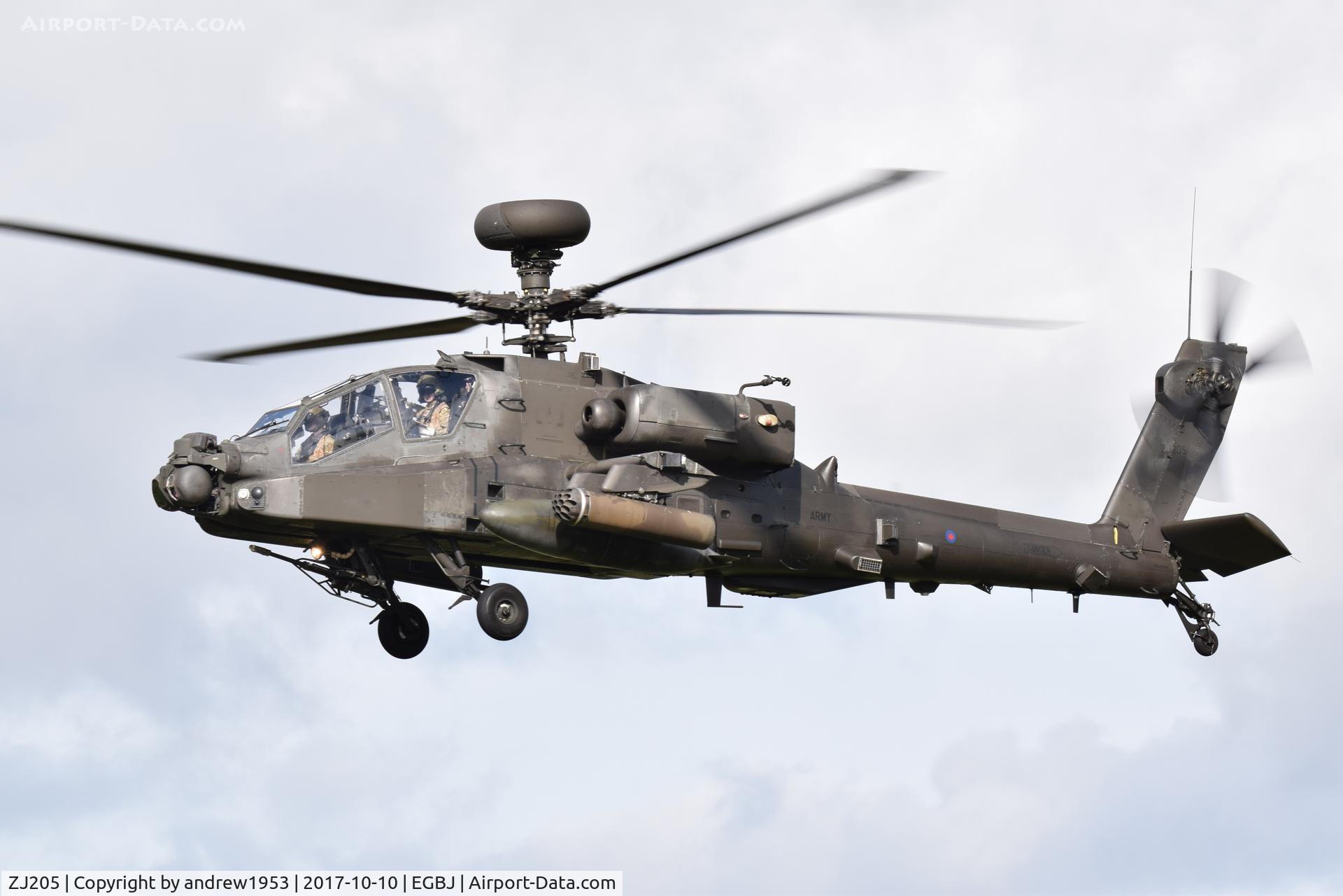 ZJ205, Westland Apache AH.1 C/N DU039/WAH039, ZJ205 at Gloucestershire Airport.
