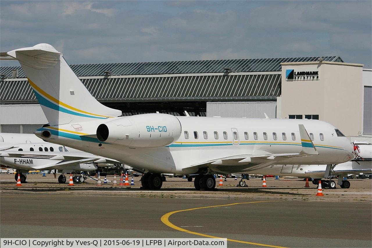 9H-CIO, 2013 Bombardier BD-700-1A10 Global 6000 C/N 9535, Bombardier Global 6000, Parking area, Paris-Le Bourget (LFPB-LBG)