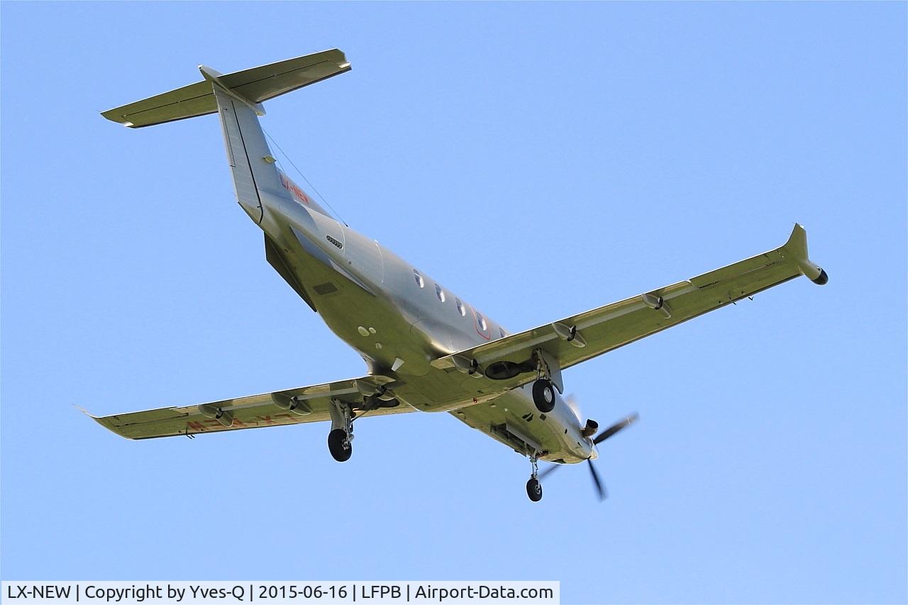 LX-NEW, 2009 Pilatus PC-12/47E C/N 1148, Pilatus PC-12-47E, On final rwy 07, Paris-Le Bourget (LFPB-LBG)