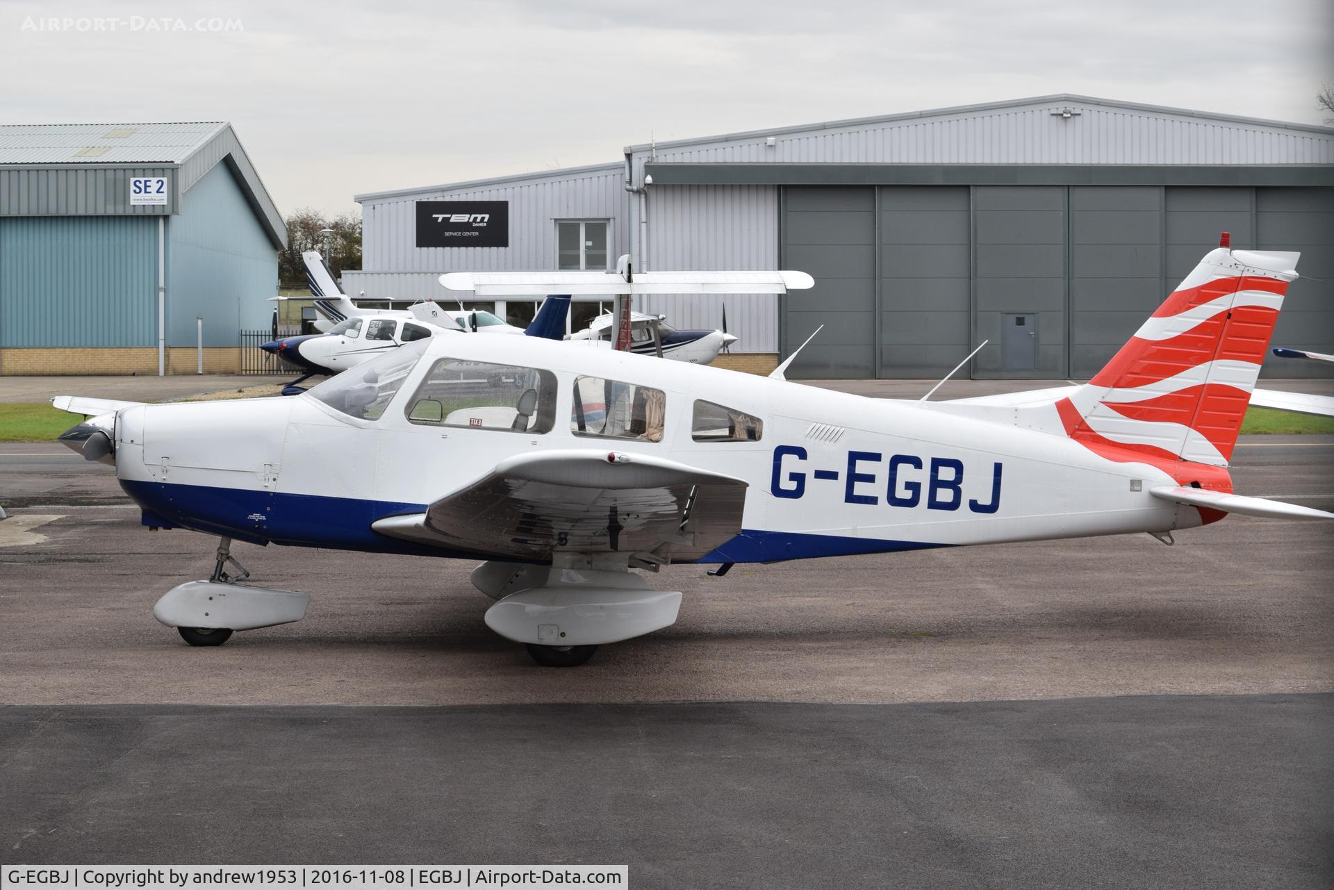 G-EGBJ, 1980 Piper PA-28-161 Cherokee Warrior II C/N 28-8116061, G-EGBJ at Gloucestershire Airport.