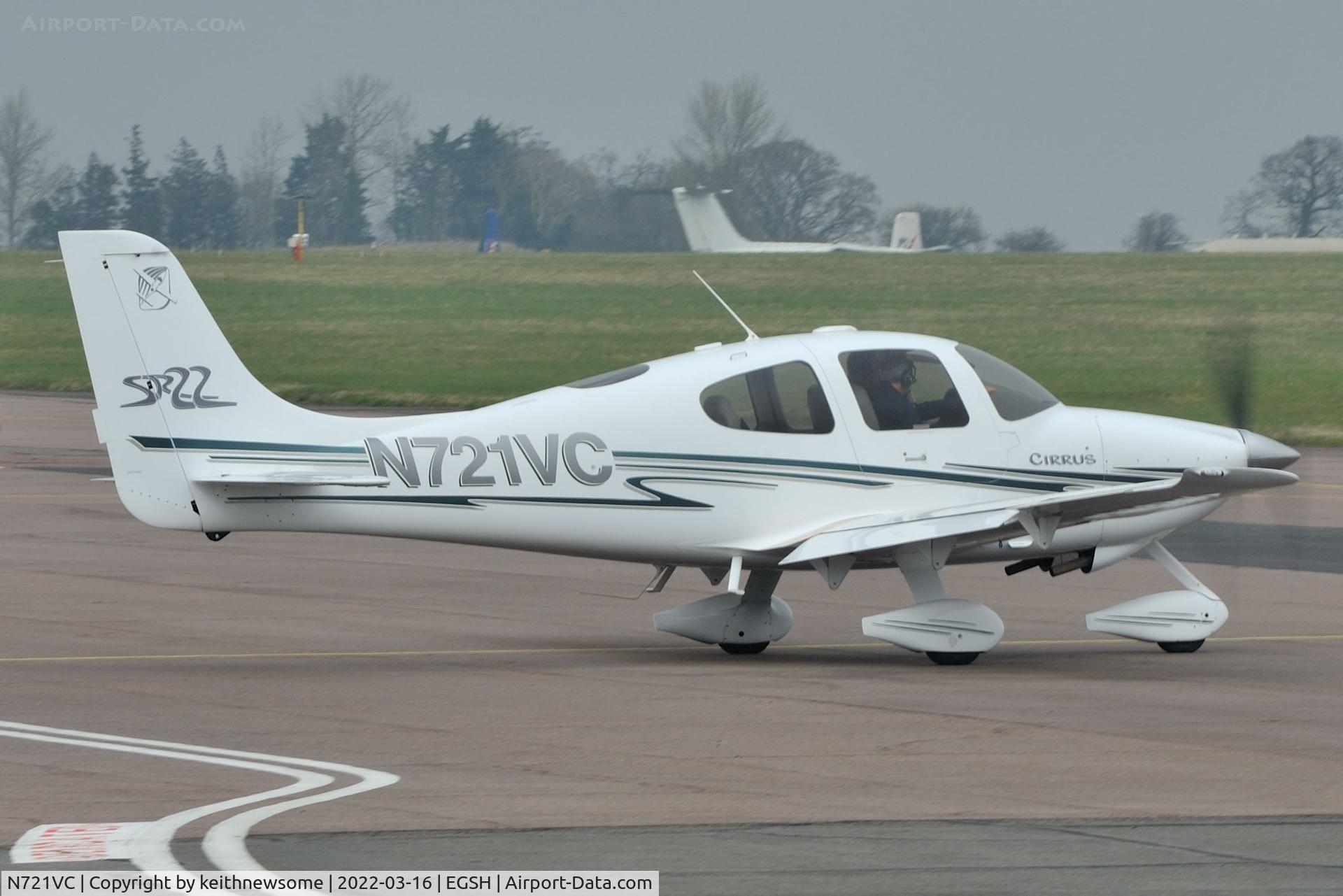 N721VC, 2002 Cirrus SR22 C/N 0361, Leaving Norwich for Stadlohn - Vreden, Germany.