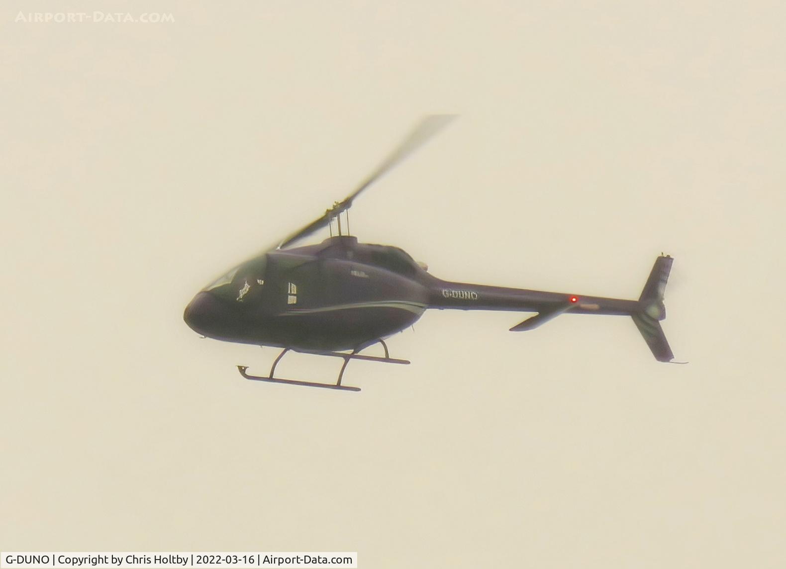 G-DUNO, 2020 Bell 505 Jet Ranger X C/N 65311, Flying past the Quay in Sandwich, Kent