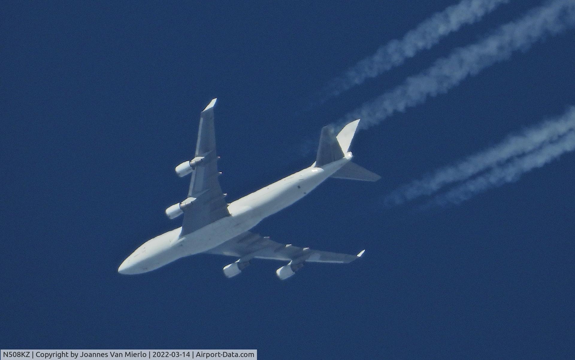 N508KZ, 2008 Boeing 747-4KZF C/N 36135, GTI4701 HHN-GSP over Ghent, Belgium