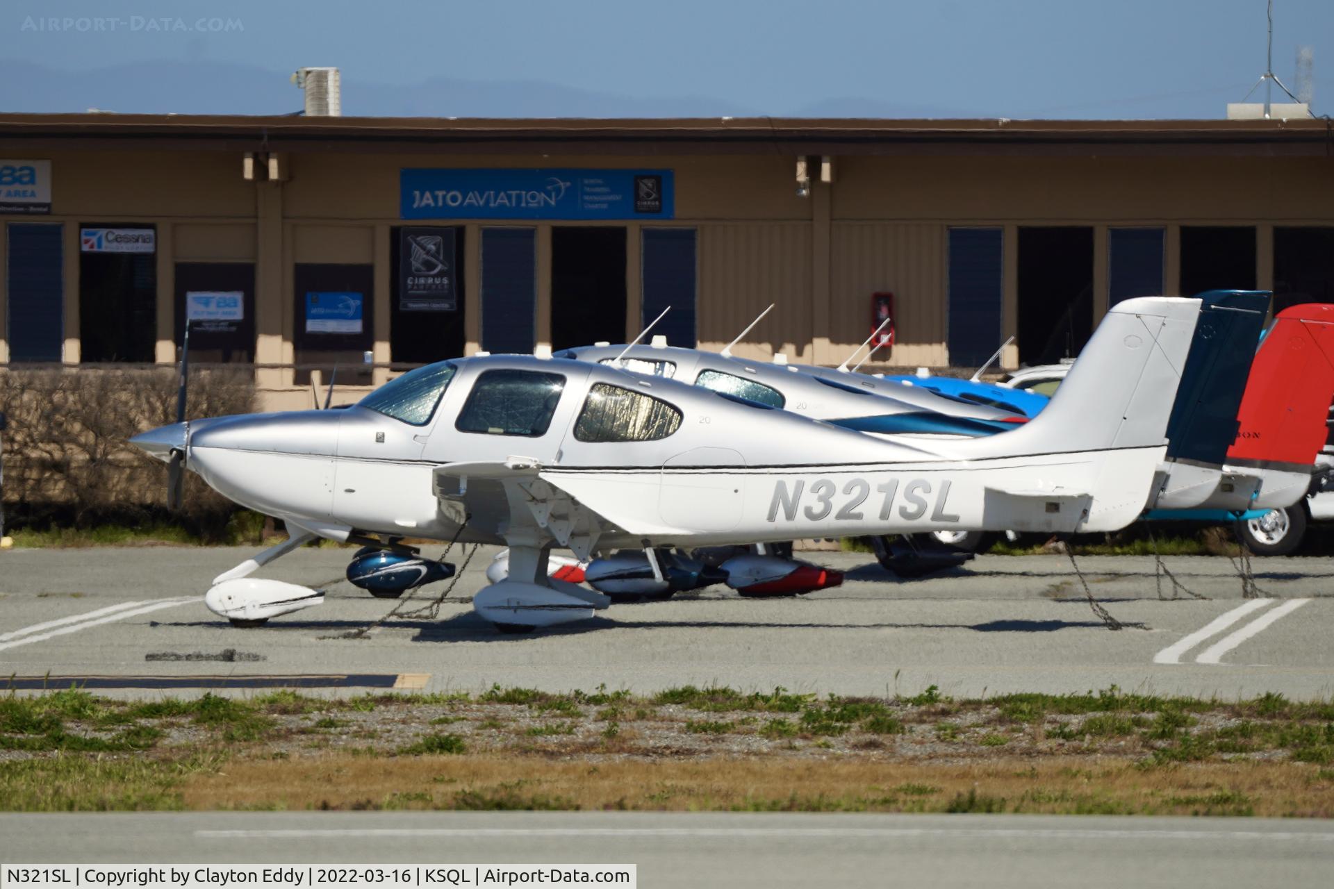 N321SL, 2016 Cirrus SR20 C/N 2325, San Carlos Airport California 2022.