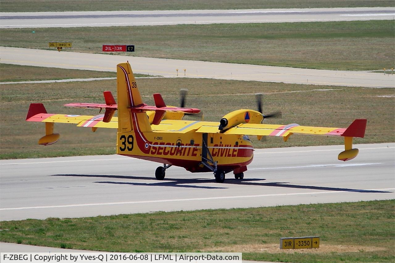 F-ZBEG, Canadair CL-215-6B11 CL-415 C/N 2015, Canadair CL-415, Ready to take off Rwy 31R, Marseille-Provence Airport (LFML-MRS)