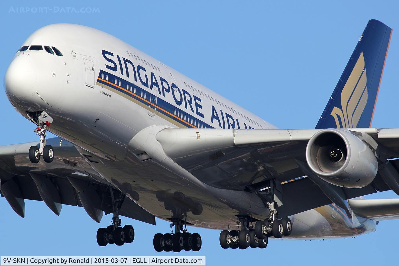 9V-SKN, 2011 Airbus A380-841 C/N 071, at lhr