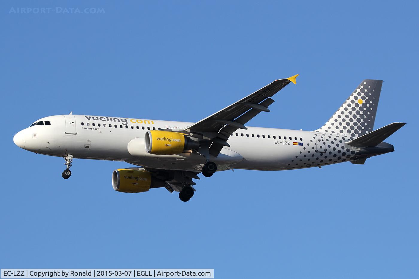 EC-LZZ, 2005 Airbus A320-214 C/N 2620, at lhr