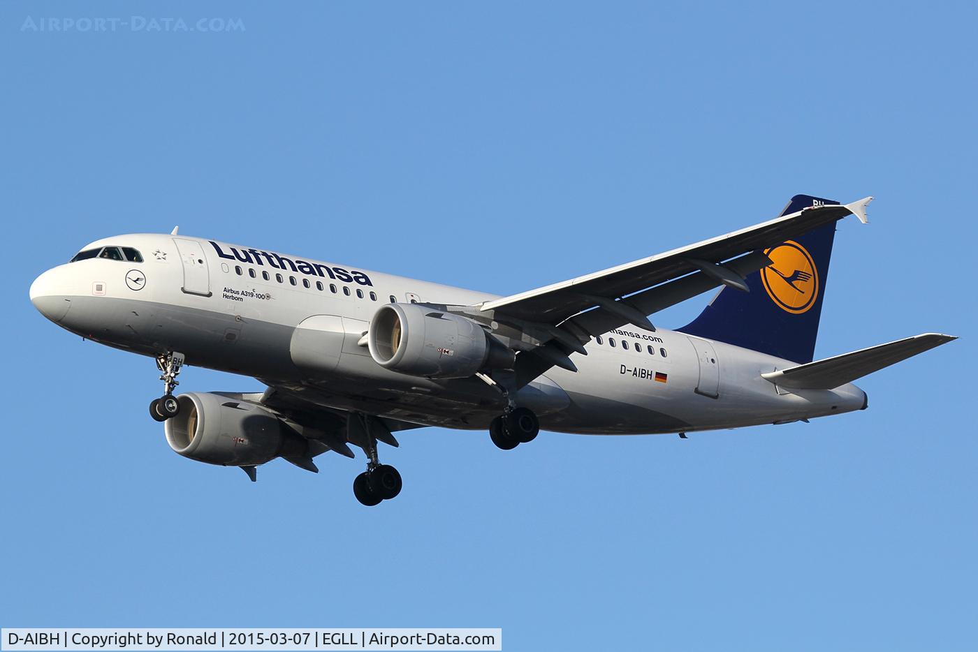 D-AIBH, 2012 Airbus A319-112 C/N 5239, at lhr