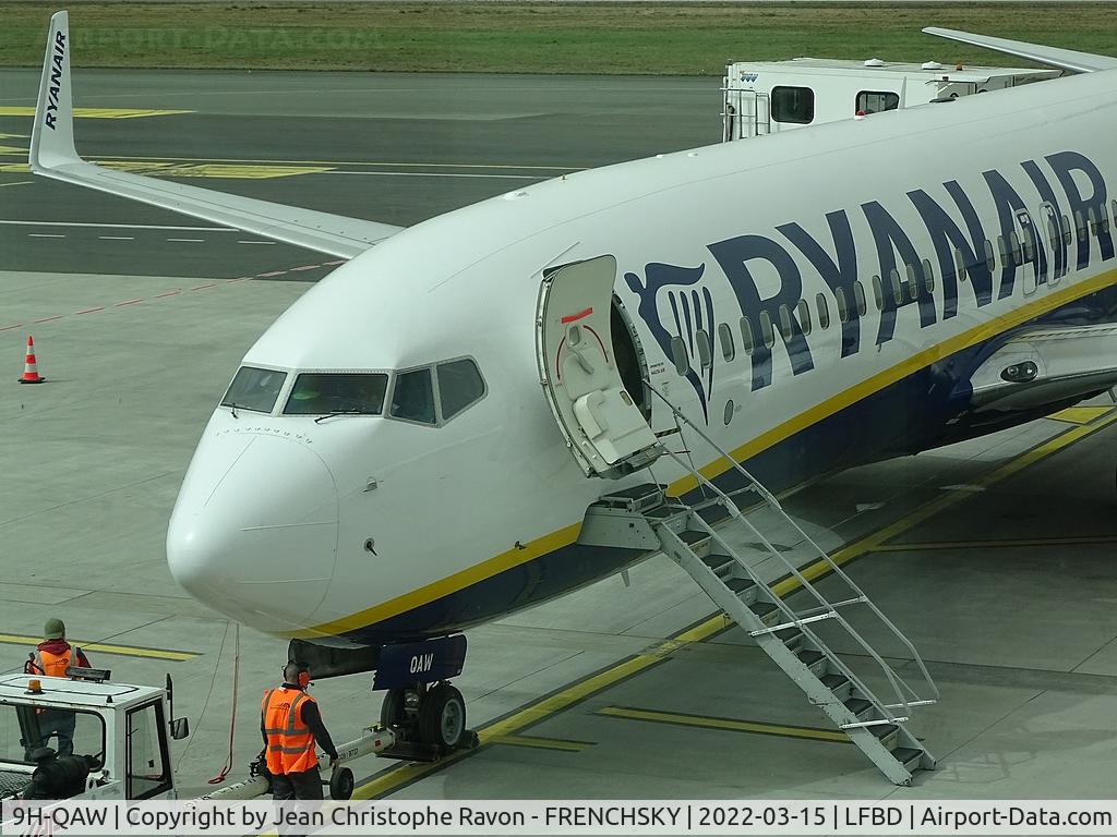 9H-QAW, 2015 Boeing 737-8AS C/N 44698, Bordeaux (BOD)	Fes (FEZ)	FR5221