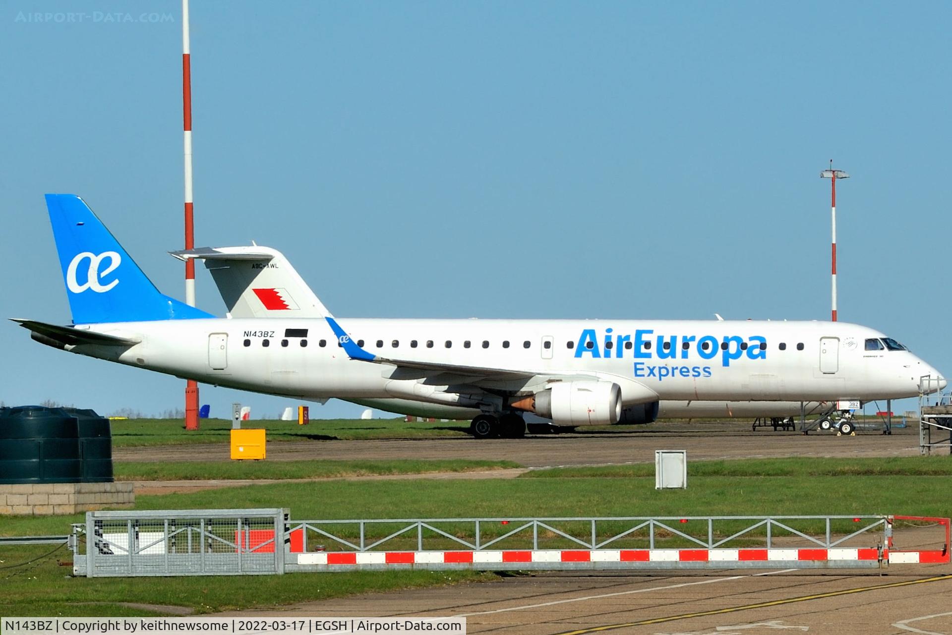 N143BZ, 2009 Embraer 195LR (ERJ-190-200LR) C/N 19000276, Formerly ES-MET to Breeze Airways.