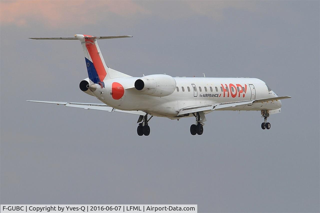 F-GUBC, 2002 Embraer ERJ-145LR (EMB-145LR) C/N 145556, Embraer ERJ-145LR, On final rwy 31R, Marseille-Provence Airport (LFML-MRS)