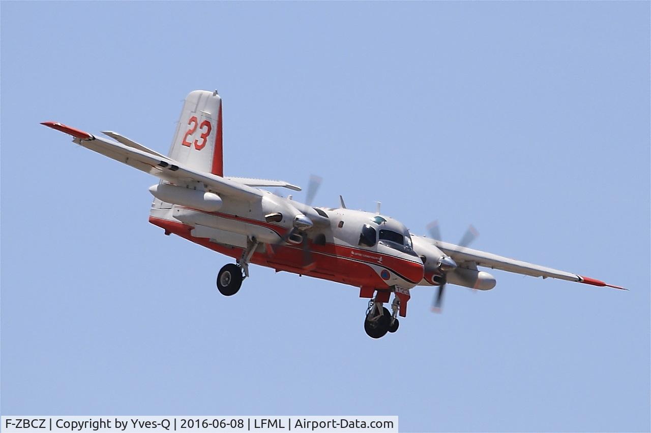 F-ZBCZ, Grumman CP-121 Tracker C/N DHC-94, Grumman CP-121 Tracker, Short approach Rwy 31R, Marseille-Provence Airport (LFML-MRS)