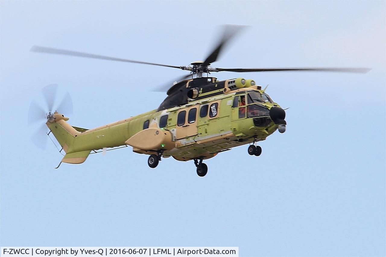 F-ZWCC, 2016 Airbus Helicopters H215 Super Puma C/N 3008, Airbus Helicopters H215, Flight test, Marseille-Provence Airport (LFML-MRS)