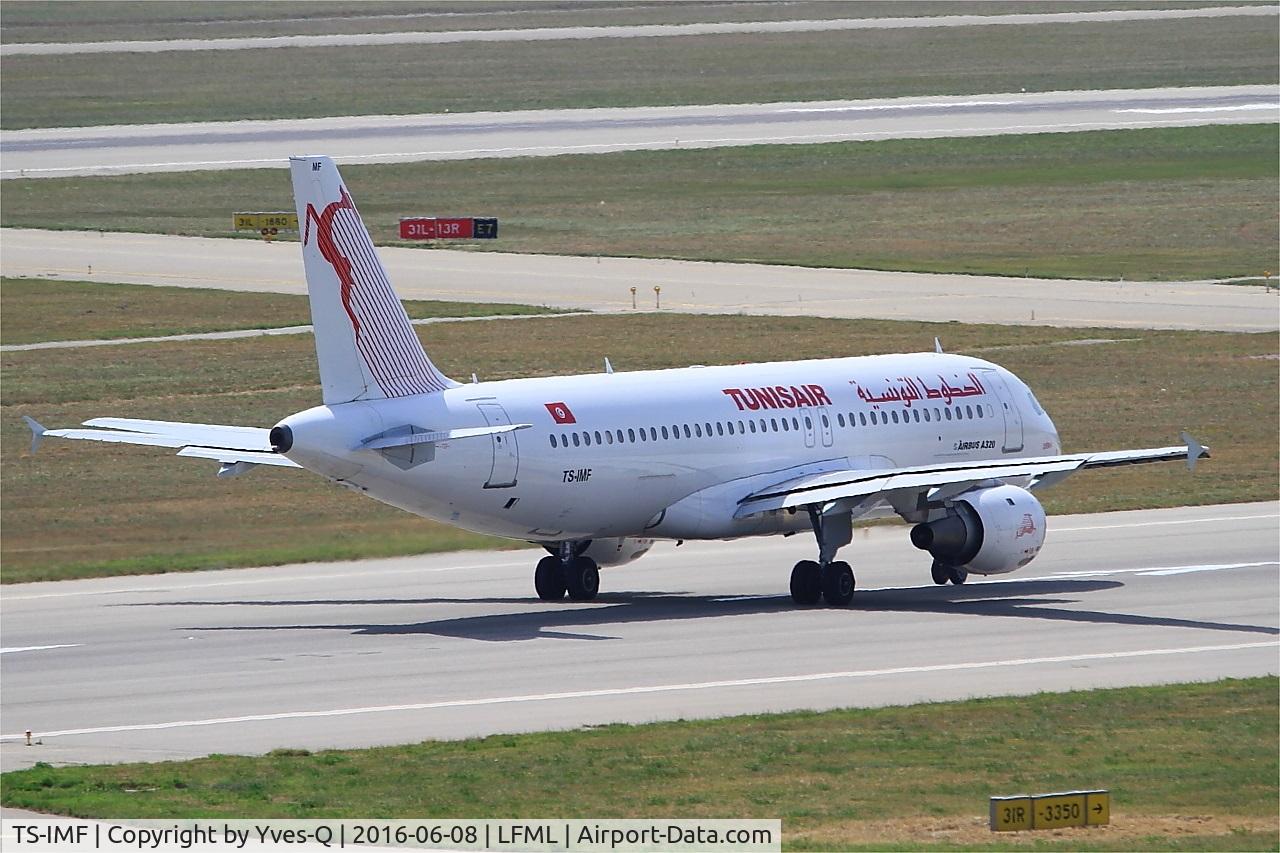 TS-IMF, 1992 Airbus A320-211 C/N 0370, Airbus A320-211, Take off run rwy 31R, Marseille-Provence Airport (LFML-MRS)