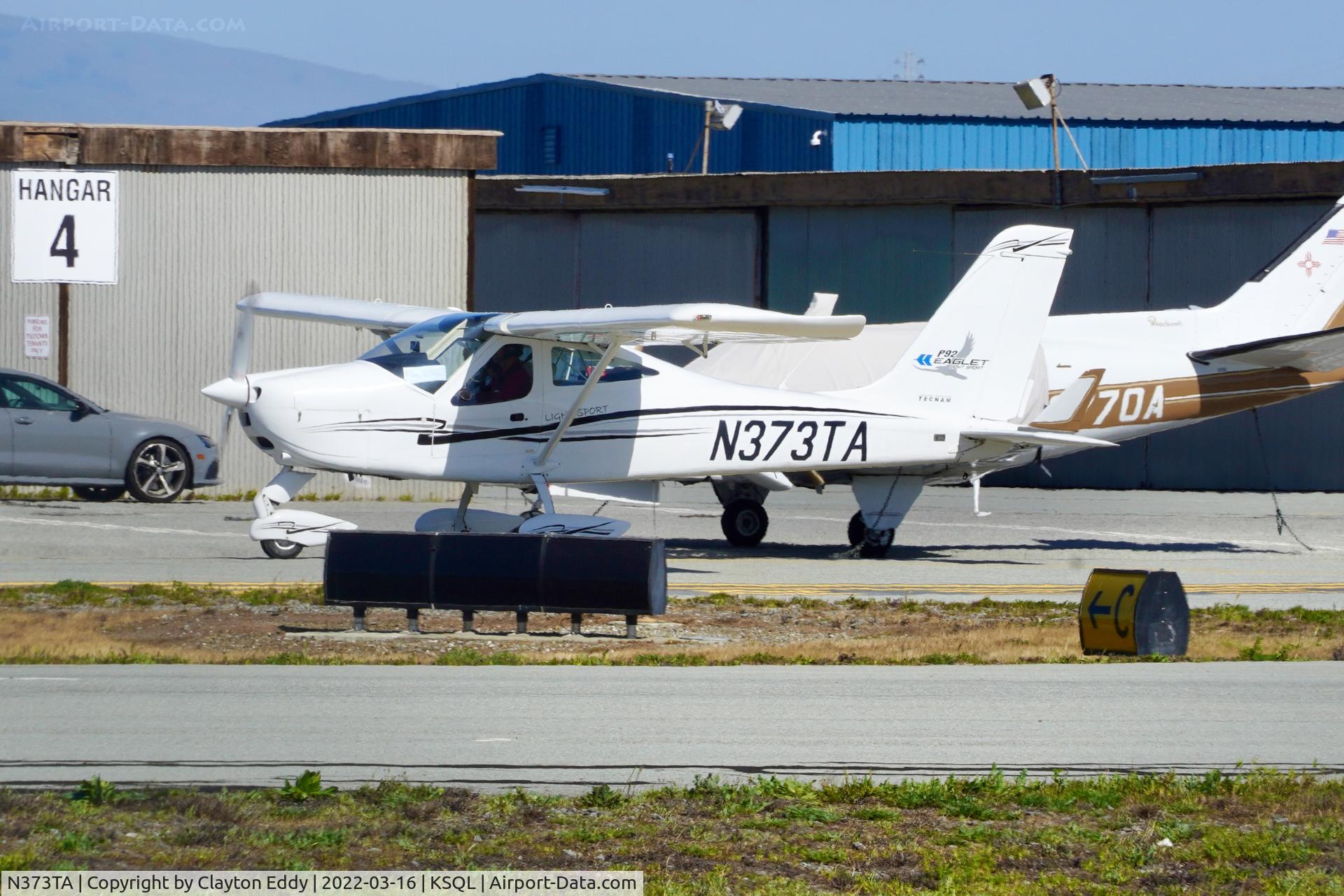 N373TA, Tecnam P-92 Eaglet C/N 1317, San Carlos Airport in California 2022.
