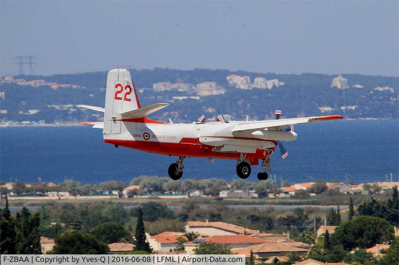 F-ZBAA, Grumman TS-2A/Conair Turbo Firecat C/N 456, Conair Turbo Firecat, On final Rwy 31R, Marseille-Provence Airport (LFML-MRS)