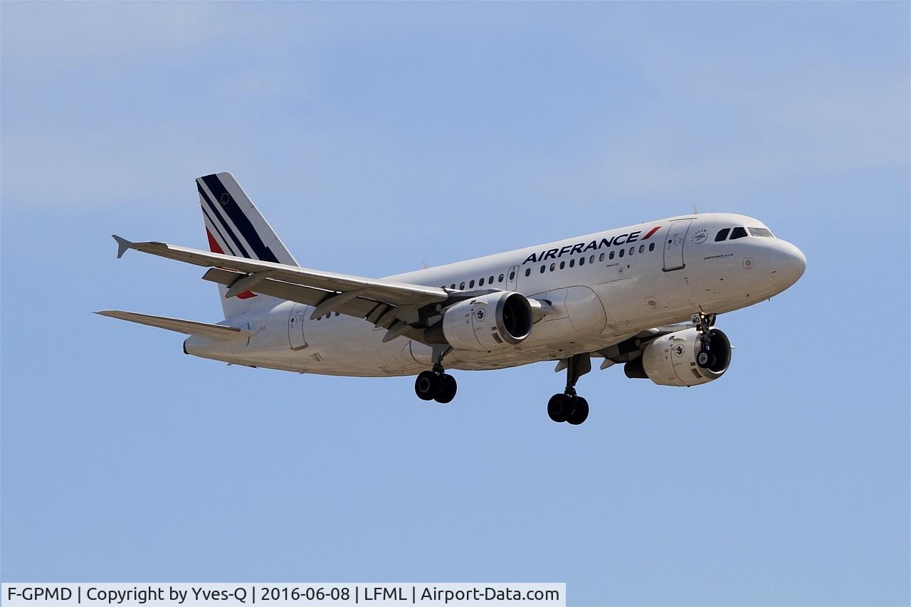 F-GPMD, 1993 Airbus A319-113 C/N 618, Airbus A319-113, Short approach rwy 31R, Marseille-Provence Airport (LFML-MRS)