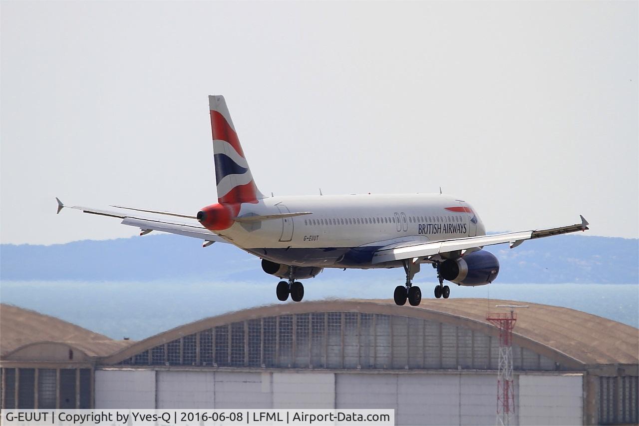 G-EUUT, 2007 Airbus A320-232 C/N 3314, Airbus A320-232, On final rwy 31R, Marseille-Provence Airport (LFML-MRS)