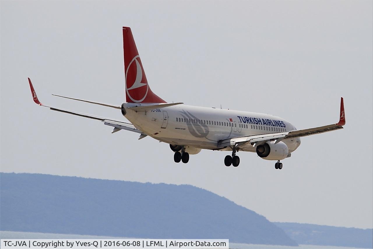 TC-JVA, 2014 Boeing 737-8F2 C/N 40988, Boeing 737-8F2, On final Rwy 31R, Marseille-Provence Airport (LFML-MRS)