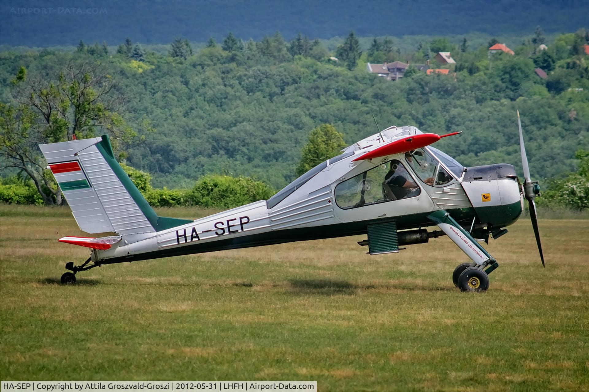 HA-SEP, 1988 PZL-Okecie PZL-104 Wilga 35A C/N 19880868, LHFH - Farkashegy Airport, Budakeszi, Hungary
