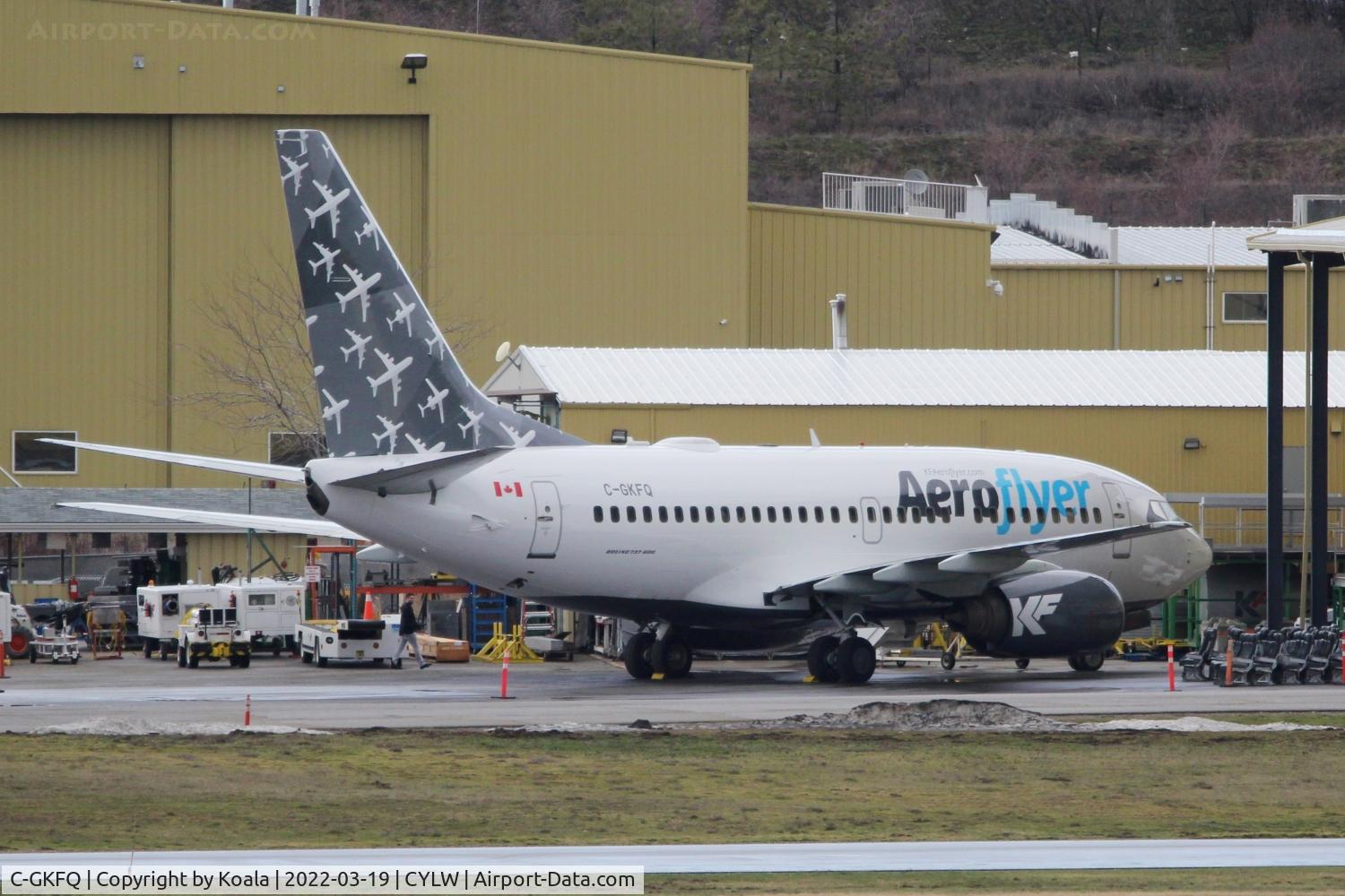 C-GKFQ, 2006 Boeing 737-6CT C/N 35.570, After arrival from Hamilton resting at KF Hangar