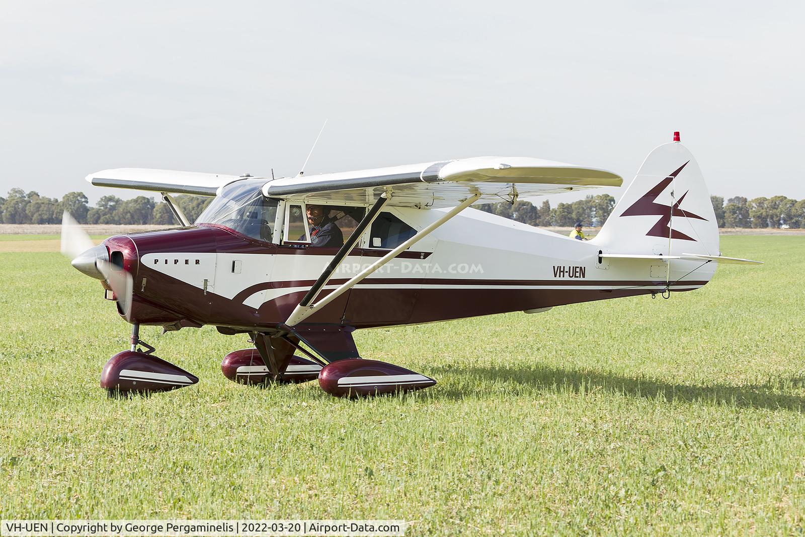 VH-UEN, 1958 Piper PA-22-150 Tri Pacer C/N 22-6351, Visiting aircraft at the Serpentine Air Race Centennial Celebration Airshow.