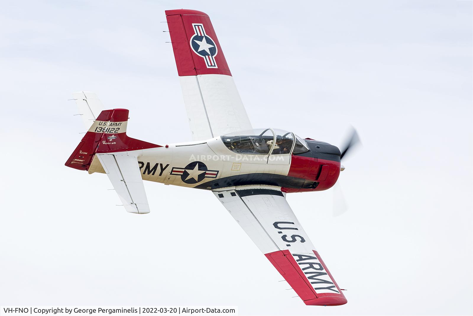 VH-FNO, 1954 North American T-28B Trojan C/N 200-193, Visiting aircraft at the Serpentine Air Race Centennial Celebration Airshow.