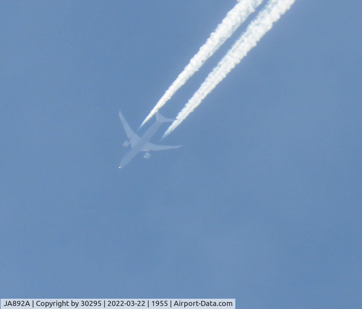 JA892A, 2017 Boeing 787-9 Dreamliner C/N 34513, 39000 feet
