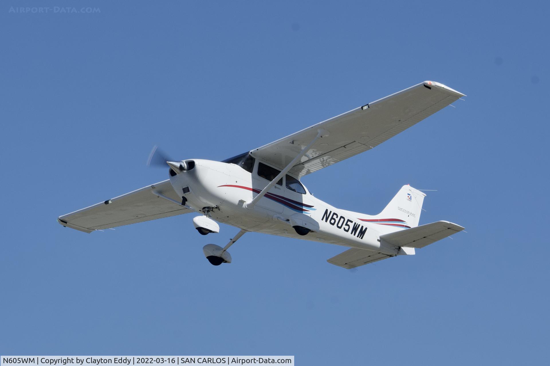 N605WM, 2020 Cessna 172S Skyhawk C/N 172S12488, San Carlos Airport in California 2022.