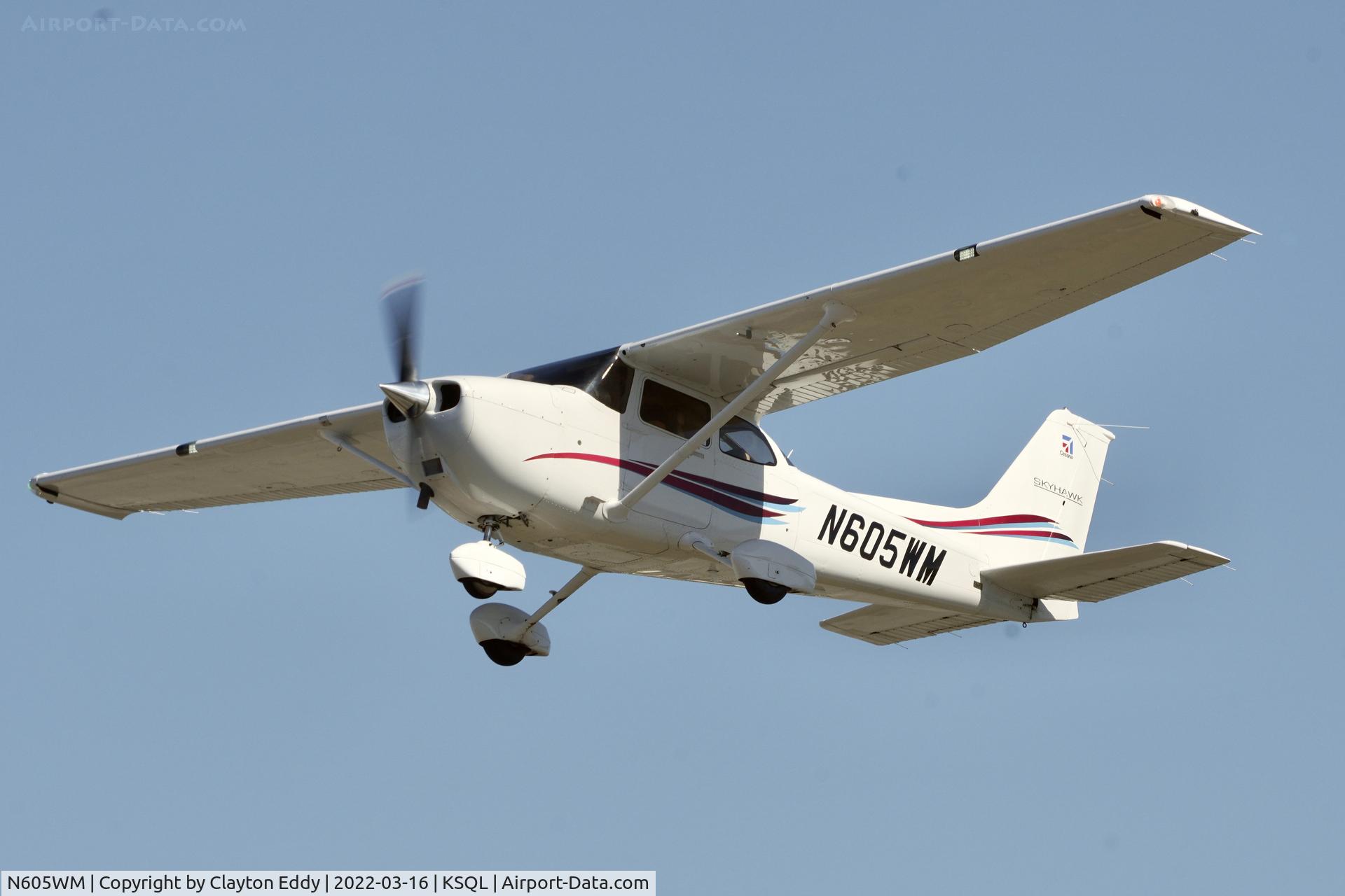 N605WM, 2020 Cessna 172S Skyhawk C/N 172S12488, San Carlos Airport in California 2022.
