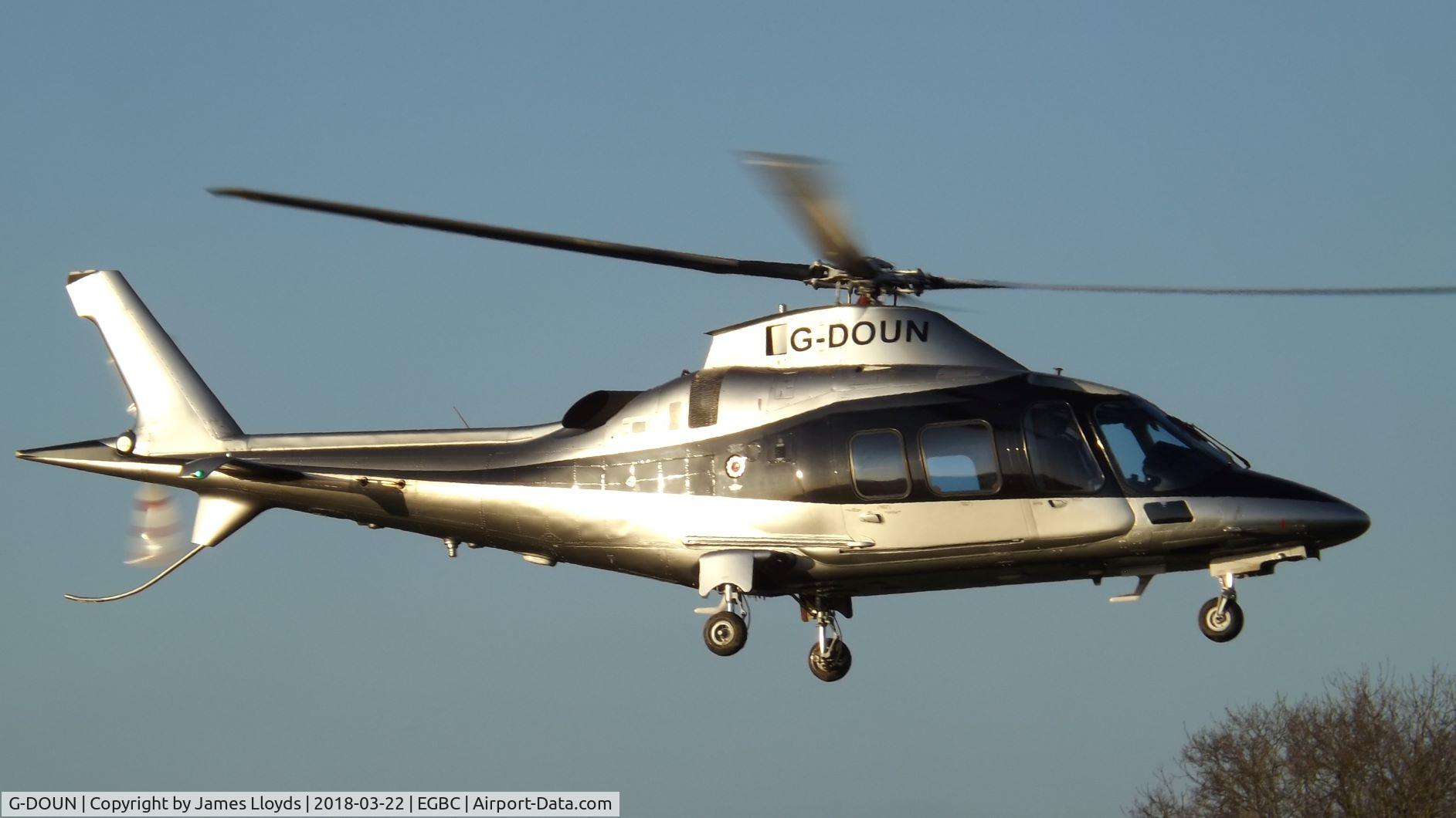 G-DOUN, 2010 Agusta A-109S Grand C/N 22162, At Cheltenham Helipad.