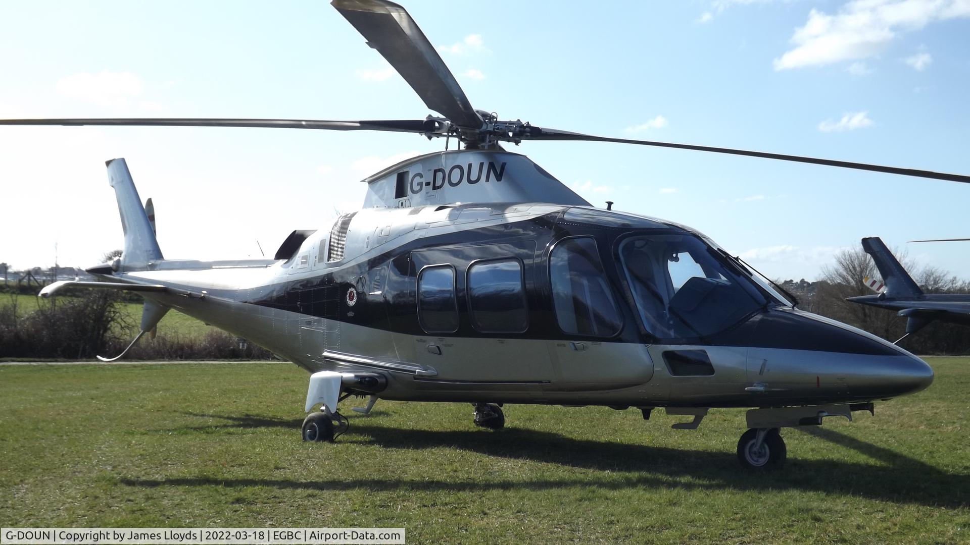 G-DOUN, 2010 Agusta A-109S Grand C/N 22162, Parked up at Cheltenham Helipad.
