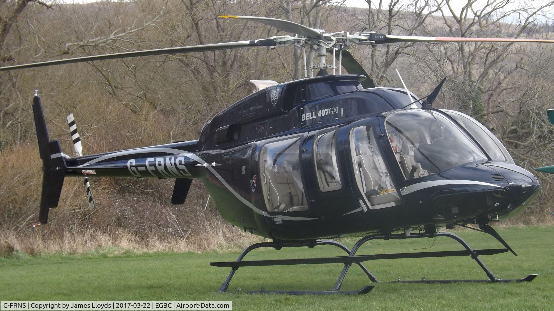 G-FRNS, 2020 Bell 407GXi C/N 54894, Parked up at Cheltenham Helipad.