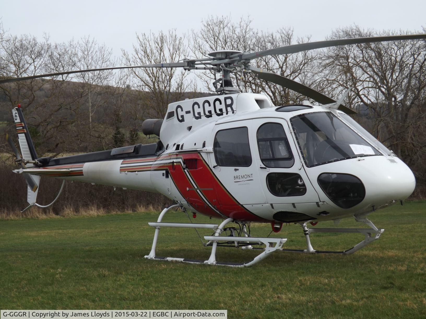G-GGGR, 2006 Eurocopter AS-350B-3 Ecureuil Ecureuil C/N 4064, Parked up at Cheltenham Helipad.