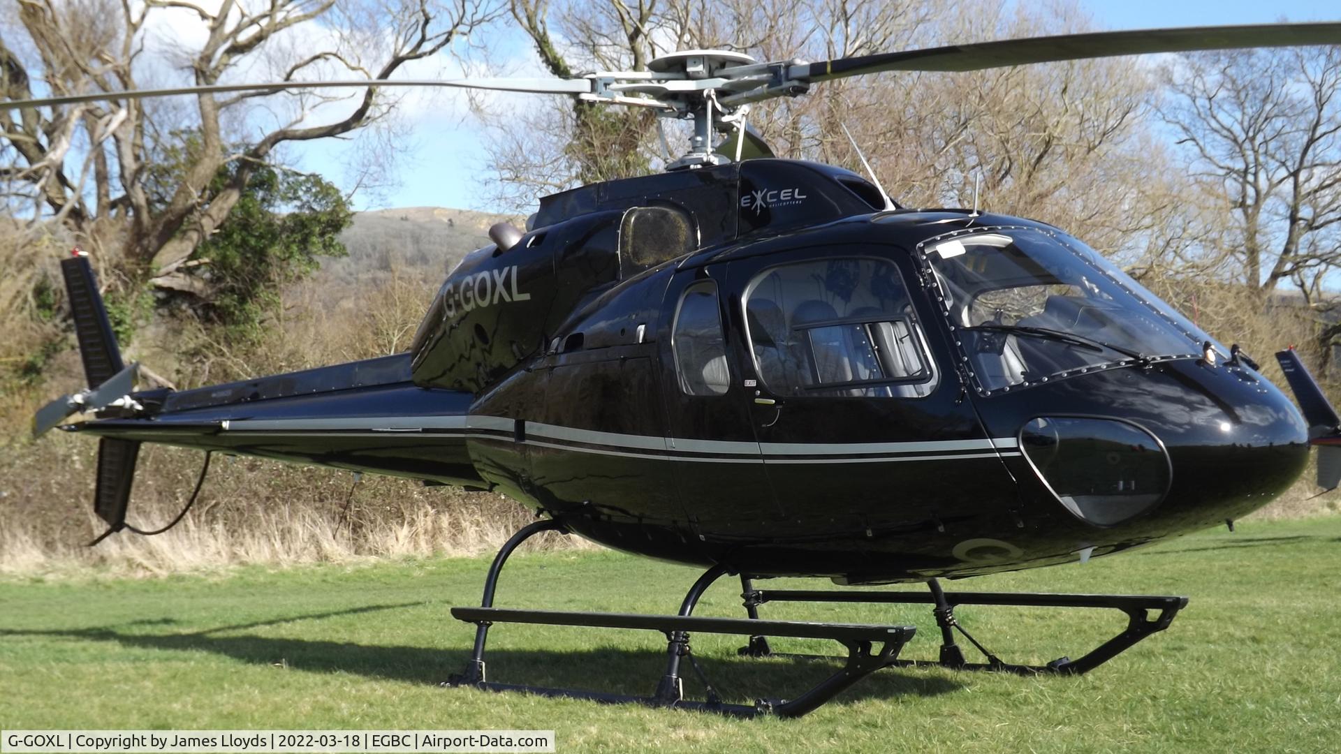 G-GOXL, 1982 Aerospatiale AS-355F-2 Ecureuil 2 C/N 5193, Parked up at Cheltenham Helipad.