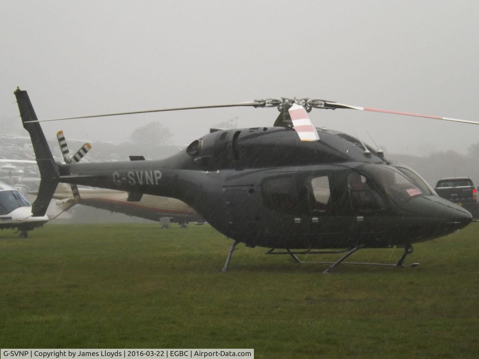 G-SVNP, 2016 Bell 429 GlobalRanger C/N 57326, Ex M-INOR, Parked up at Cheltenham Heliapd.