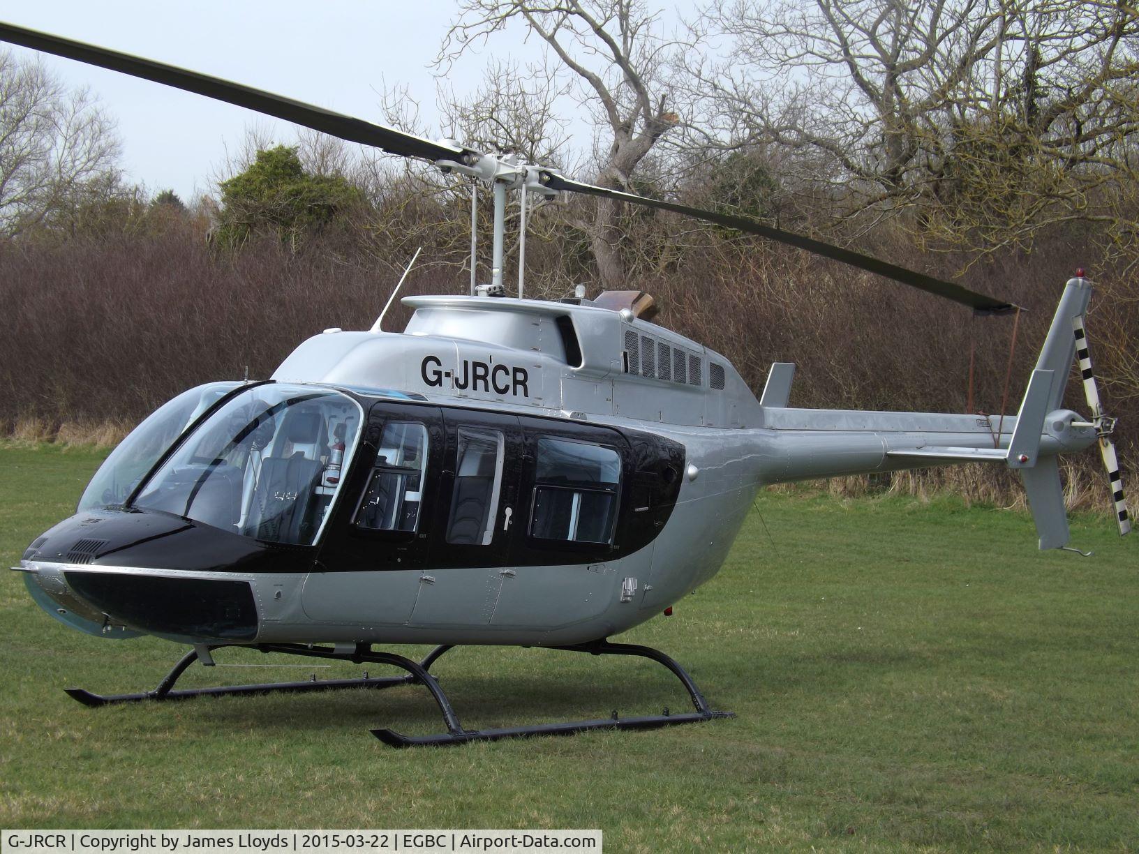 G-JRCR, 1981 Bell 206L-1 LongRanger II C/N 45229, Parked up at Cheltenham Helipad. Seen with a new paint Job.