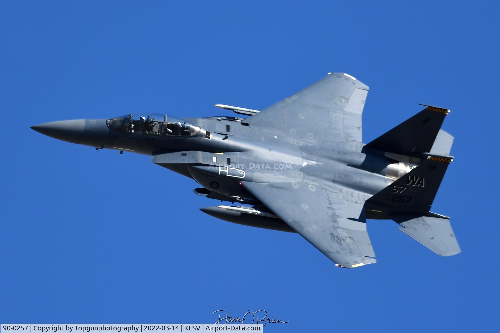 90-0257, 1990 McDonnell Douglas F-15E Strike Eagle C/N 1196/E159, 57th WPS Jet