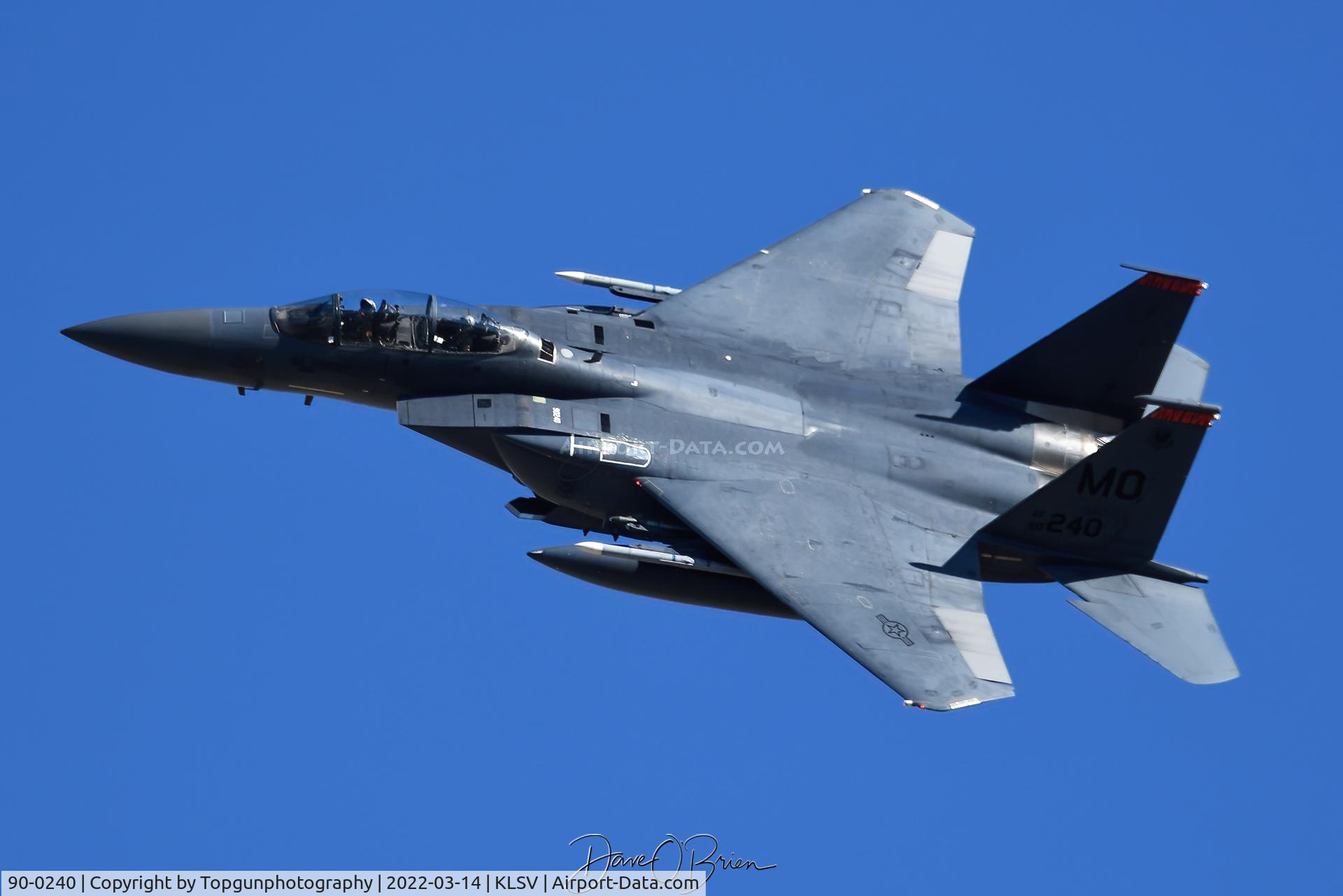90-0240, 1990 McDonnell Douglas F-15E Strike Eagle C/N 1173/E143, HOSS41 on the flex
