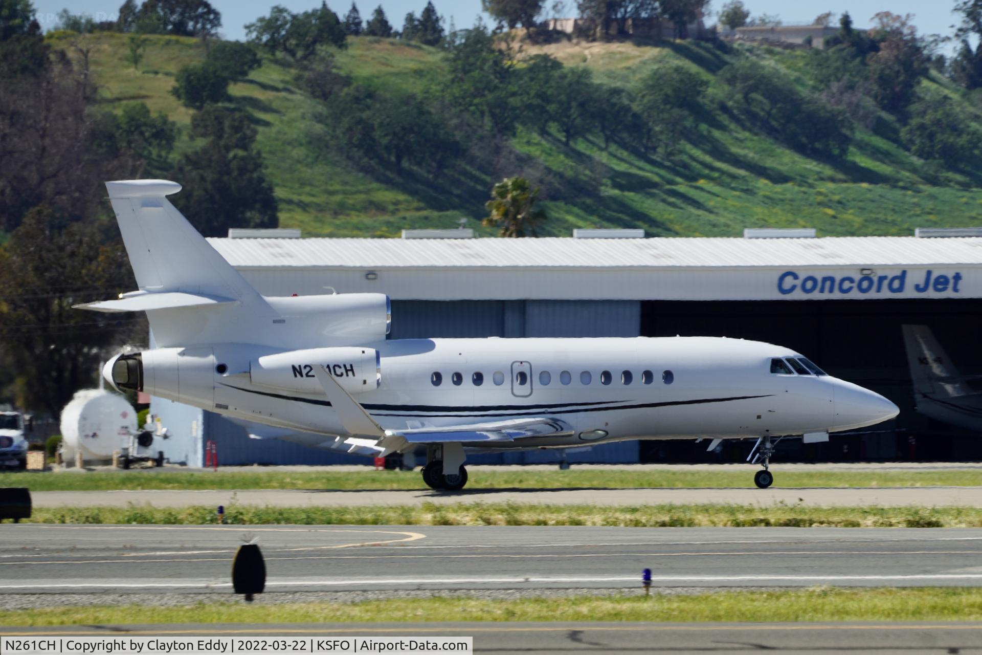 N261CH, 2012 Dassault Falcon 900EX C/N 261, Buchanan Field Concord Airport in California 2022.