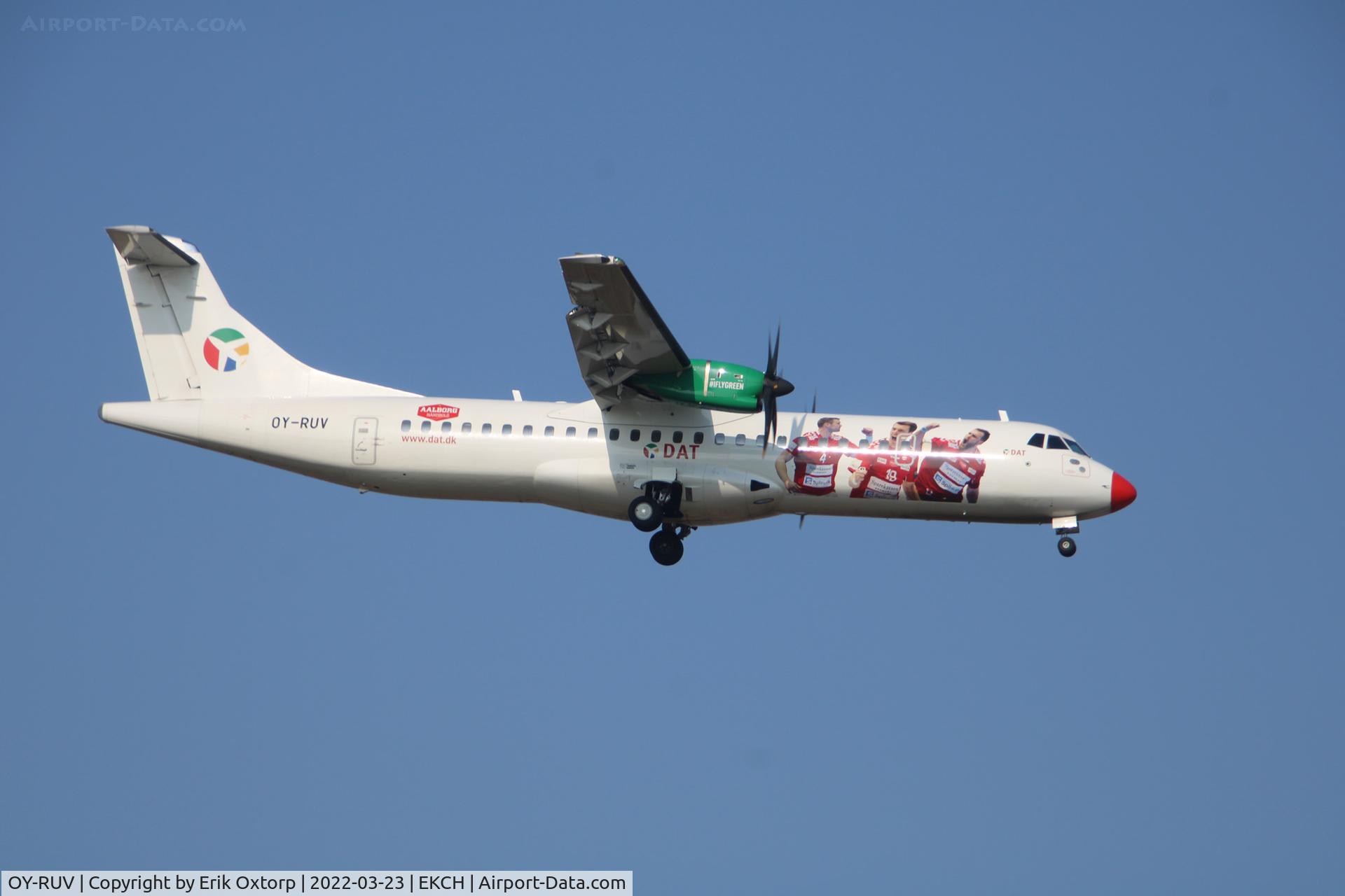OY-RUV, 2018 ATR 72-600 C/N 1527, OY-RUV landing rw 04L