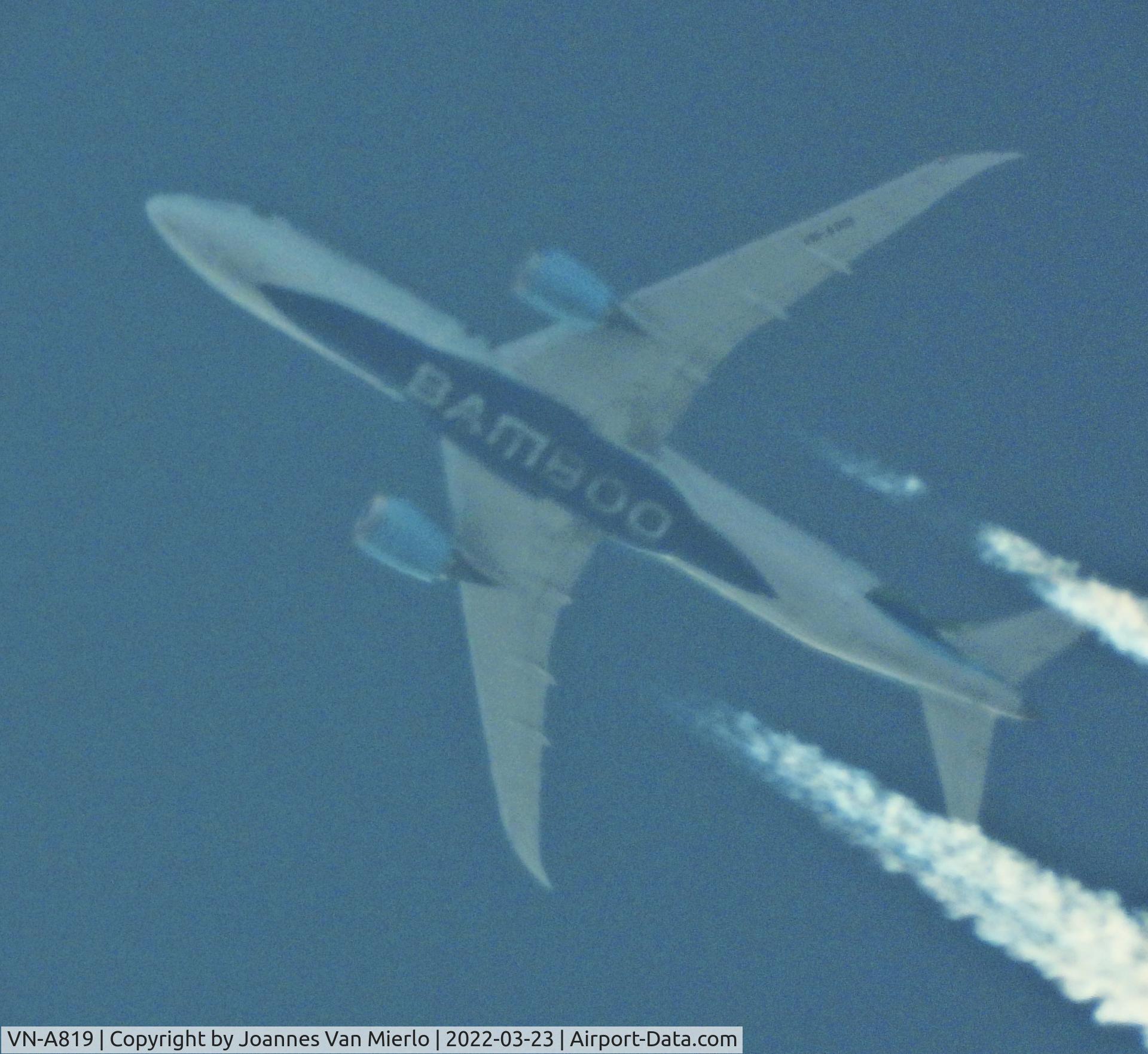 VN-A819, 2019 Boeing 787-9 Dreamliner C/N 62736, Cruising over Belgium