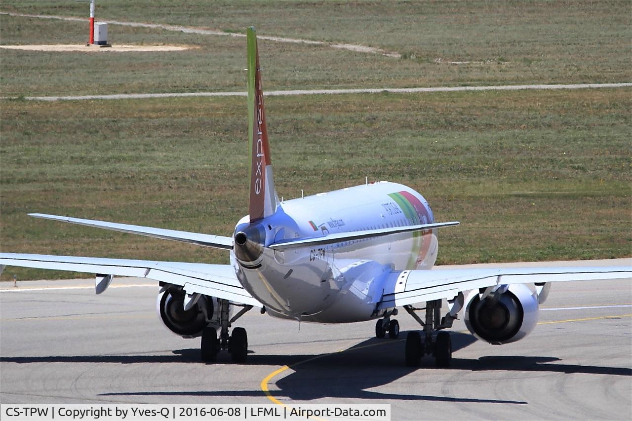 CS-TPW, 2012 Embraer 190LR (ERJ-190-100LR) C/N 19000550, Embraer ERJ-190LR, Lining up rwy 31R, Marseille-Provence Airport (LFML-MRS)