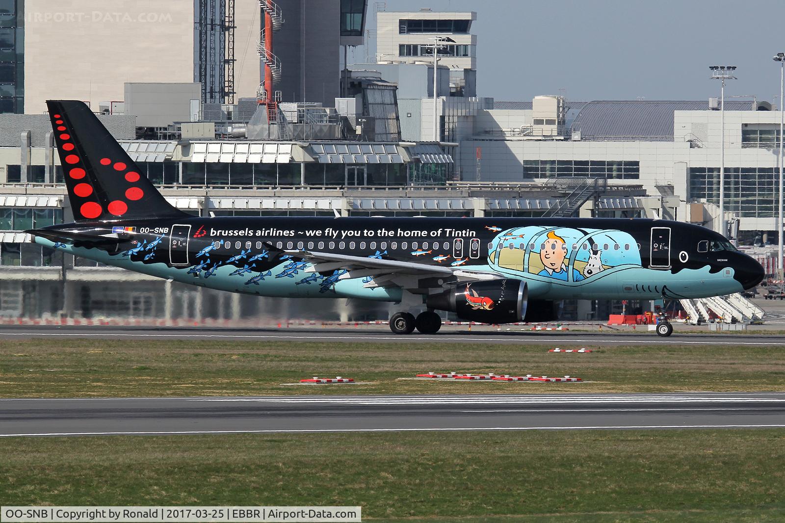OO-SNB, 2001 Airbus A320-214 C/N 1493, at bru