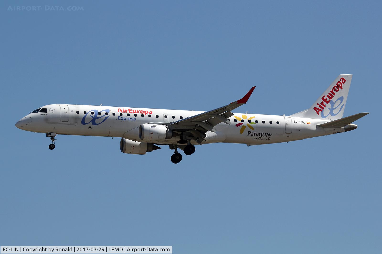 EC-LIN, 2010 Embraer 195LR (ERJ-190-200LR) C/N 19000401, at mad