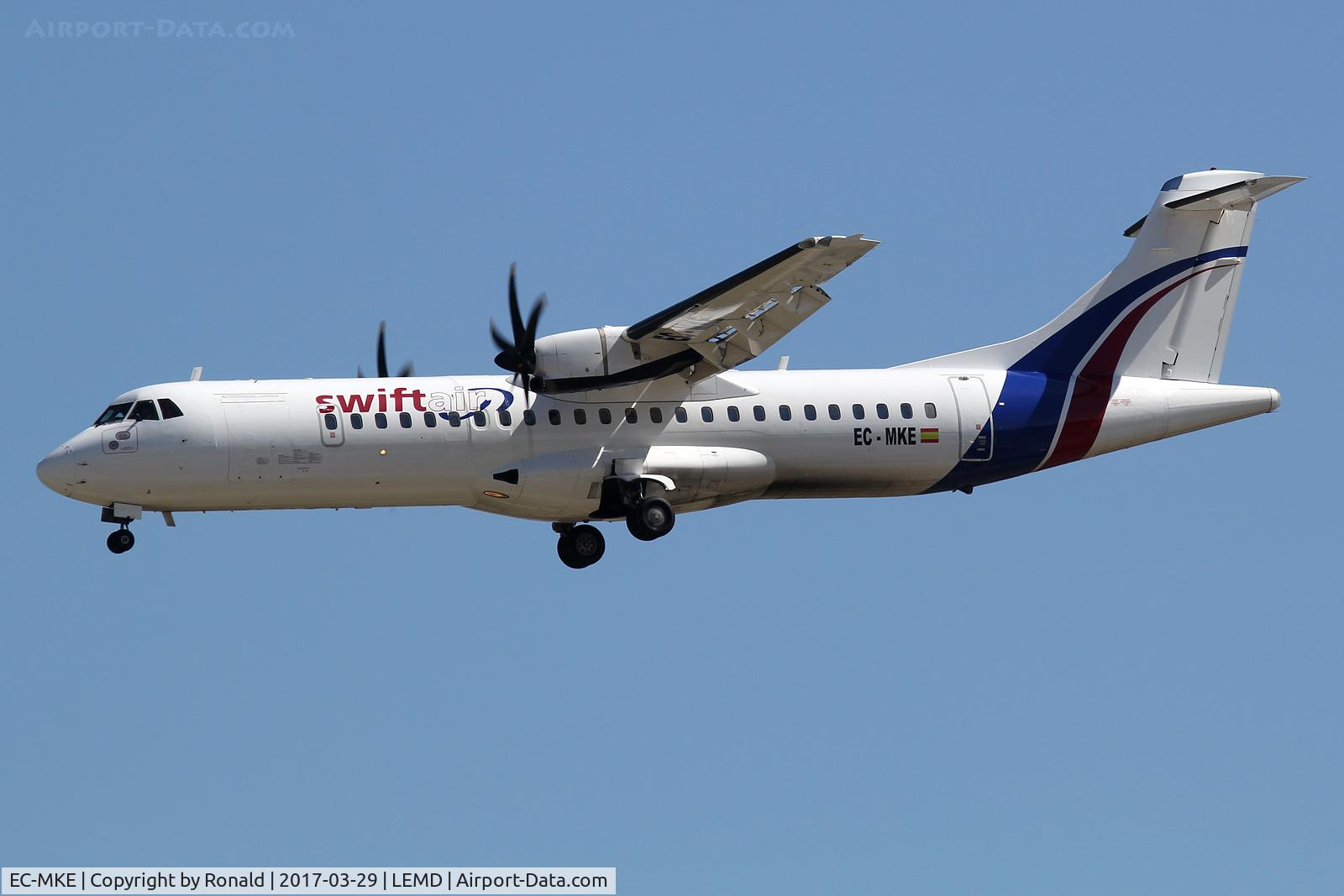 EC-MKE, 1997 ATR 72-500 C/N 494, at mad