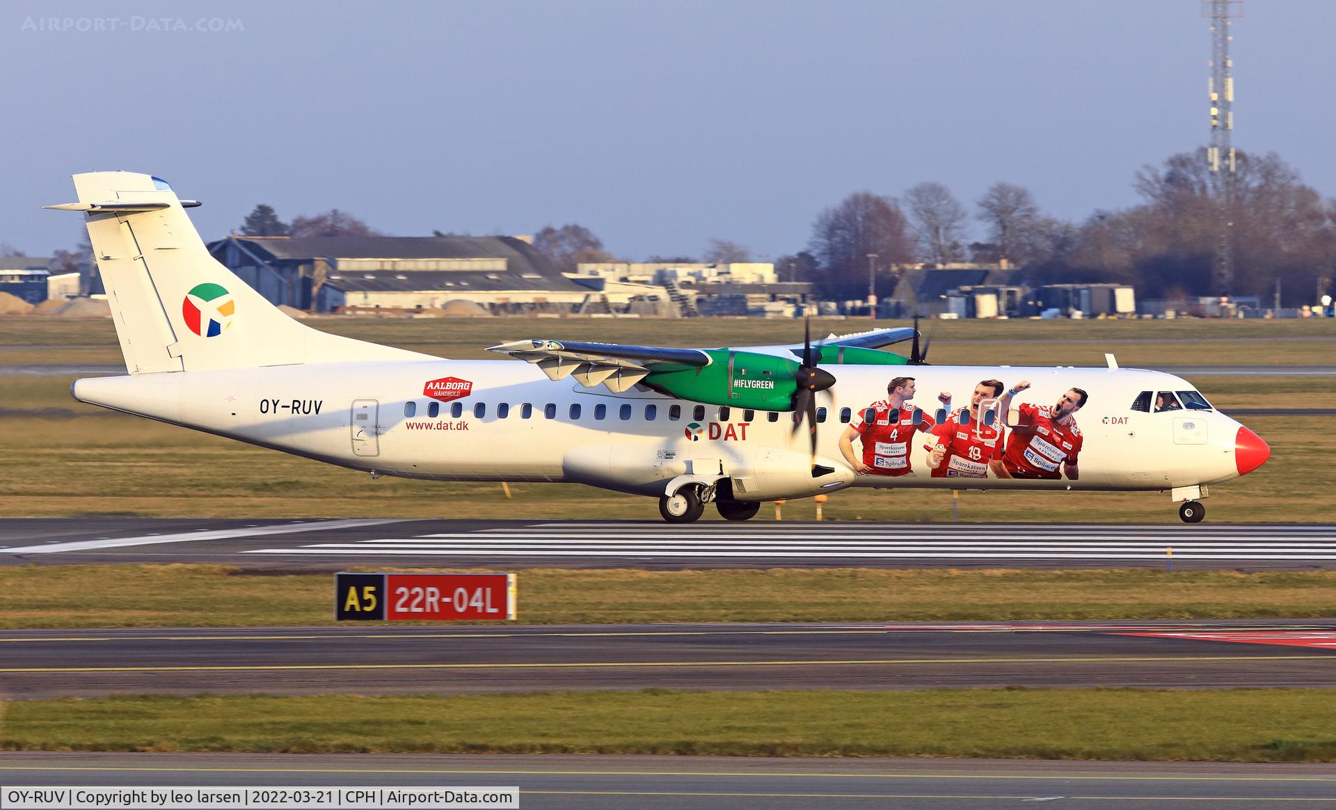 OY-RUV, 2018 ATR 72-600 C/N 1527, Copenhagen 21.3.2022
